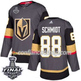 Adidas Maillot de Hockey Vegas Golden Knights Nate Schmidt 88 Gris 2018 Stanley Cup Final Patch Authentic - Homme